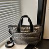 Large Capacity Lightweight Space Shoulder Bag Space Cotton Winter Quilted Crossbody Bag  Female Use