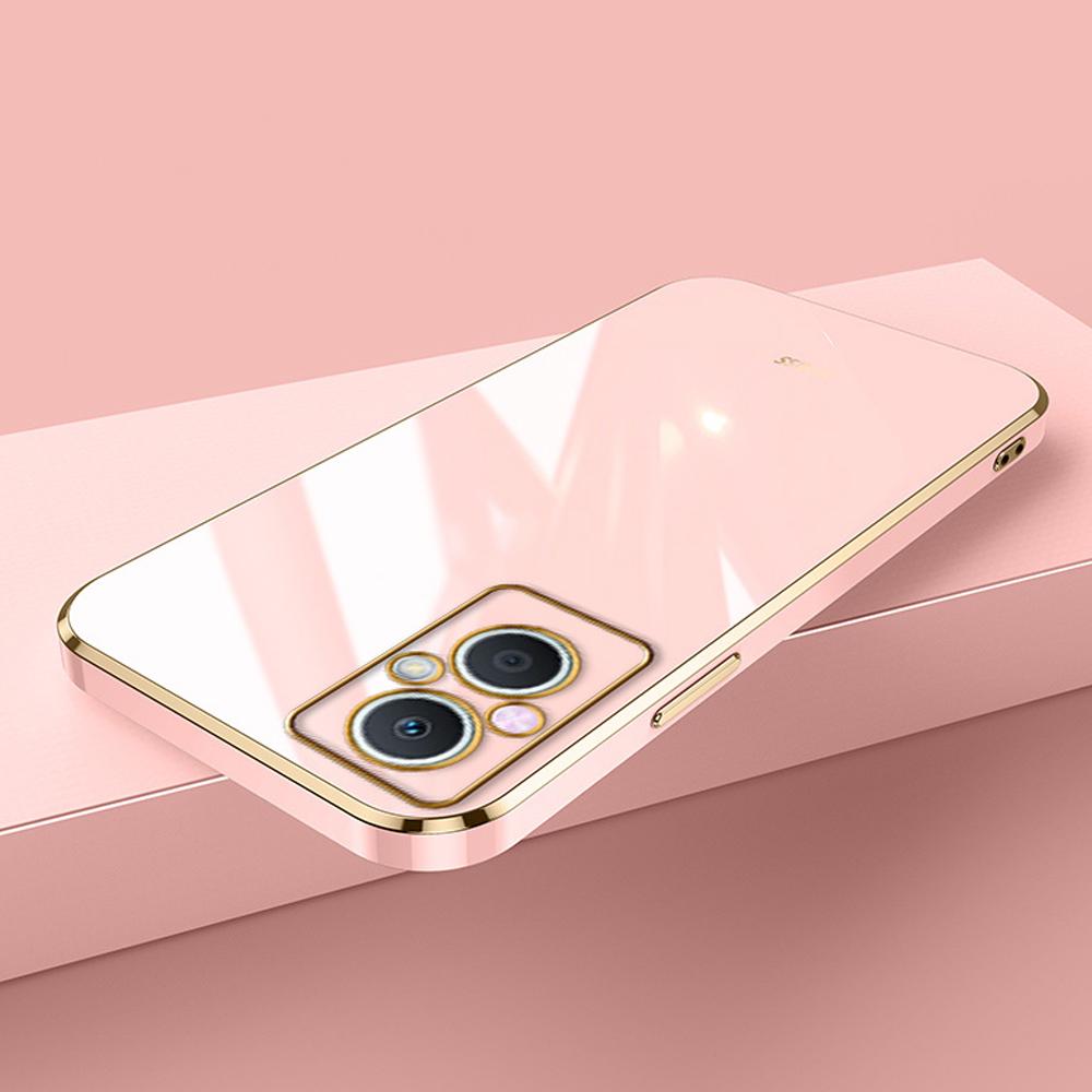 For OnePlus Nord N20 5G Case Luxury Square Plating OPPO Reno 7z 7 8 Lite F21Pro Phone Case ShockProof Silicone Back Cover Fundas
