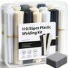 110/55pcs ABS PP PVC PE Plastic Welding Rods Plastic Welding Kit with Stainless Steel Welding Repair Mesh Car Bumper Repair Tool