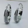 Trendy Frosted Circle Earrings - European & American Rock Nightclub Style
