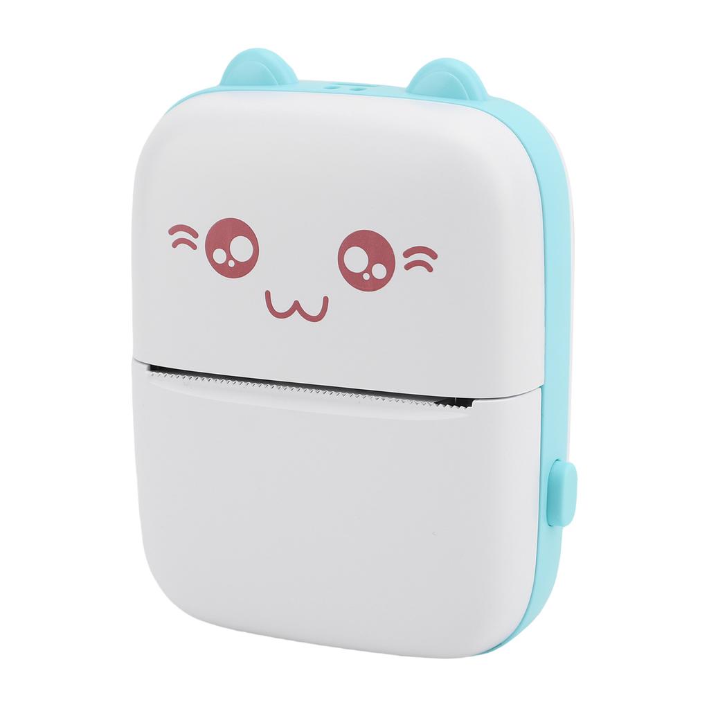 Portable Thermal Printer 200 DPI Bluetooth Pocket Thermal Printer 1200mAh Battery with 5 Roll Paper for Student Notes