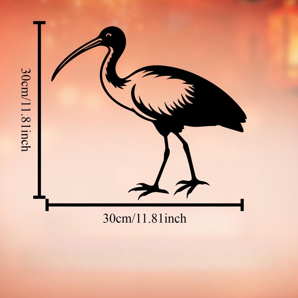 1pc Ibis Metal Wall Art, Graceful Bird Statue Mural for Easter Thanksgiving, Weatherproof Iron Decor for Patio Garden Fence, Charming Outdoor Ornament