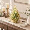 DIY Christmas Tree Making Kit Crystal Beads Pearl Pendants Angel Topper Festive Tabletop Decoration Adults