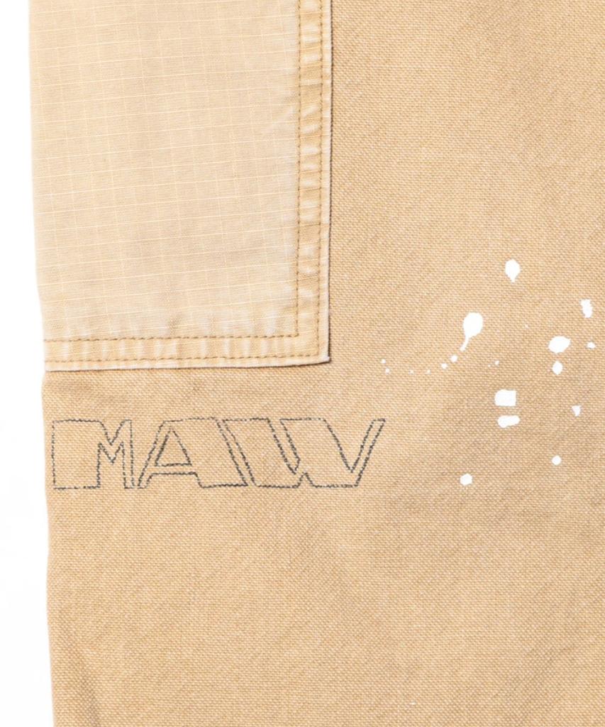 Chanseukeulloding Handwriting Canvas Work Shorts - Beige