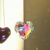 Crystal Heart-shaped Prism Crafts Window Door Ornaments Chandelier Rope Pendant