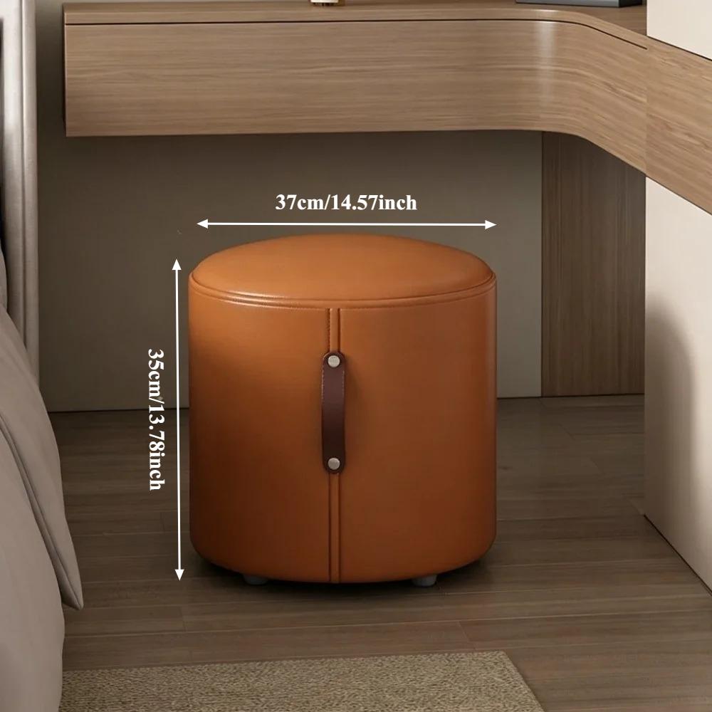 

Modern Vanity Stool Makeup Stool Leather Makeup Bench Shoe Changing Bench Living Room Leisure Chairs Dressing Chair помаранчевий