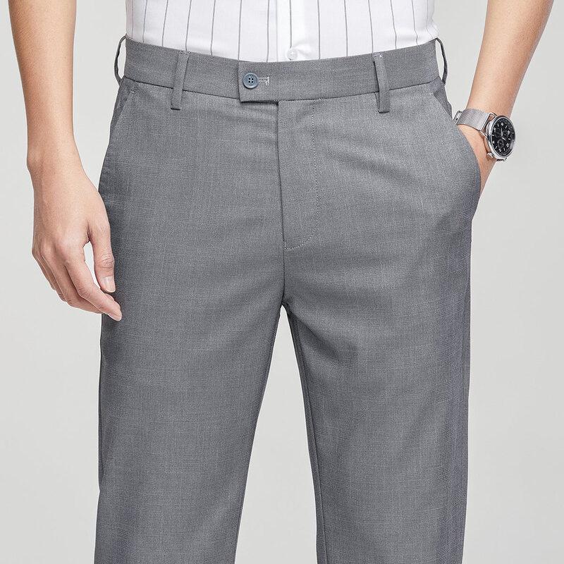 Shanshan Men's Wrinkle-Resistant Straight-Leg Casual Trousers
