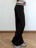 Women's Plus Size Black Lace Micro Flare Pants - 2026 New Autumn High Waist Petite Casual.