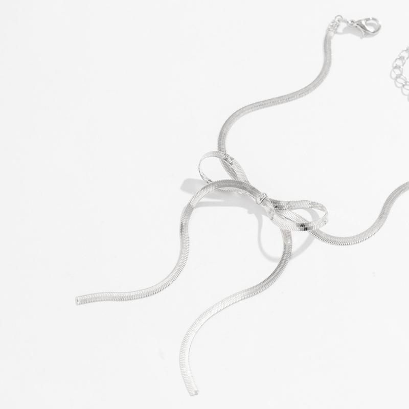 Beautiful Bowknot Anklet Adornment Elegant Long Anklet Chain Accessory Adjustable Chain Anklet Bracelet for Women