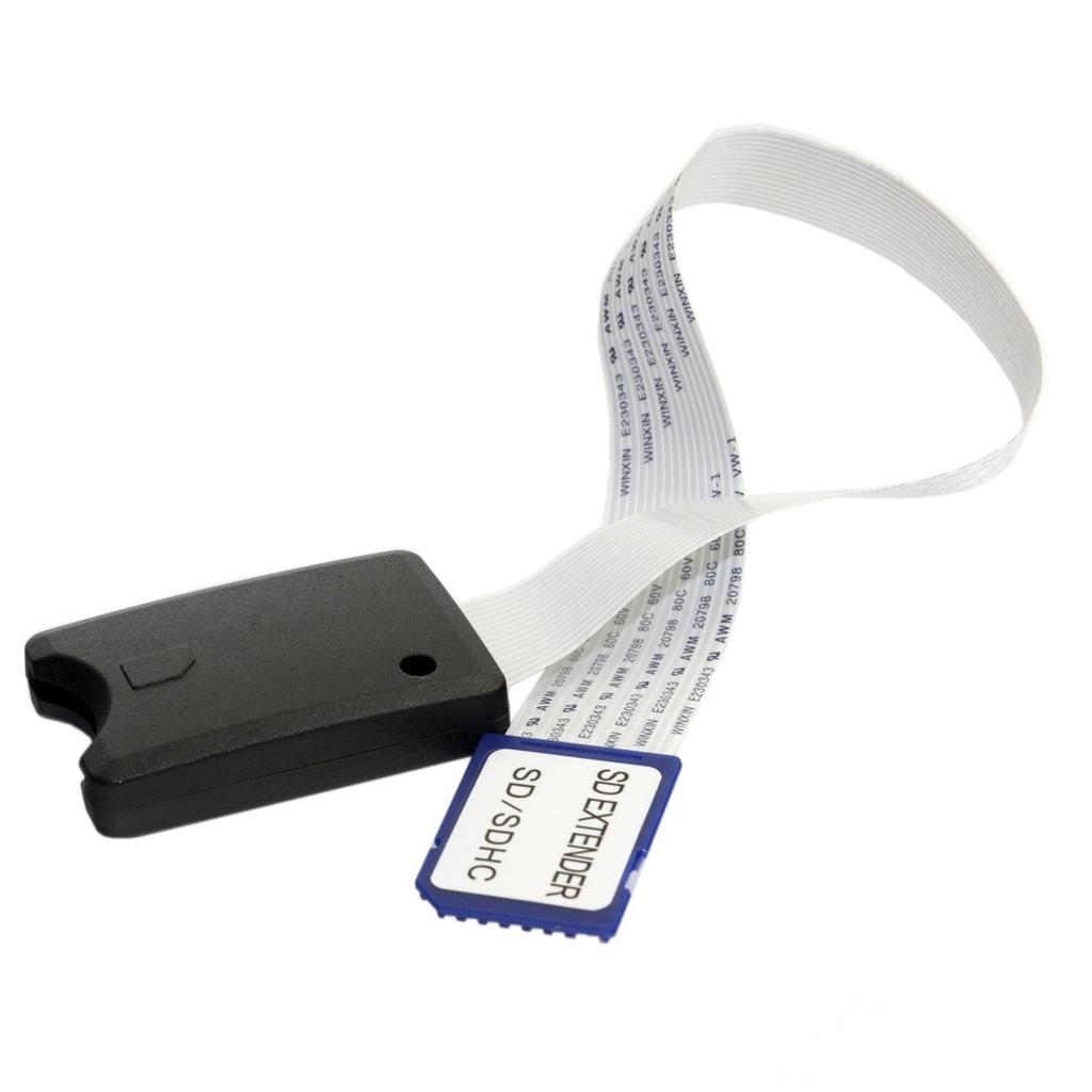 JSER Standard Male to SD Female Memory Card Extension Kit with Soft Flat FPC Cable for GPS Cameras SD/SDHC Extender, 25cm,