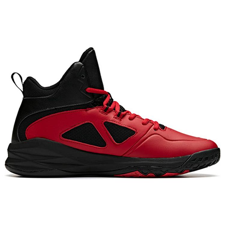 Anta Bastard Cushioning Breathable High Top Basketball Shoes Men's Red Black 91931109-3