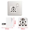 ThaxDirect Set of 2 Conversion Plug Overseas Electrical Conversion Outlet Plug Travel Overseas Conversion Plug for Use with Overseas Electric To Japan