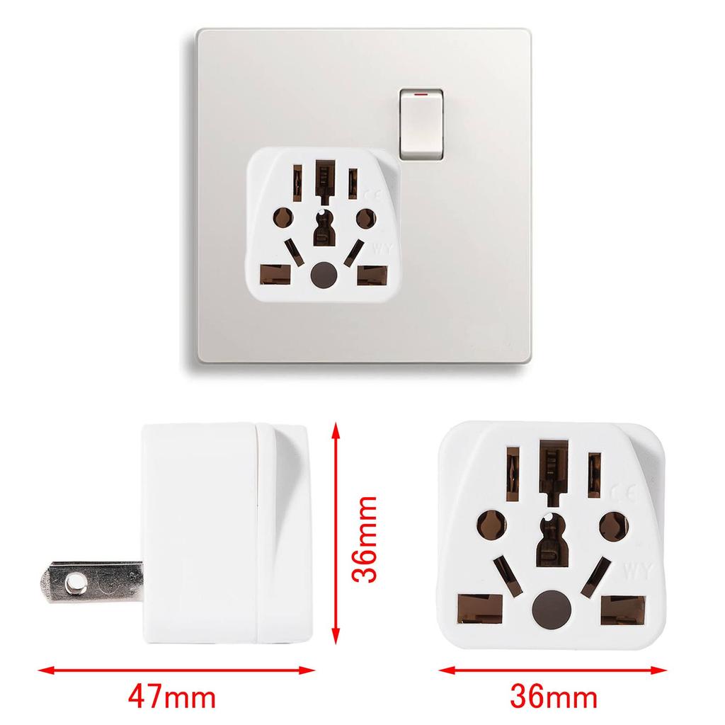 ThaxDirect Set of 2 Conversion Plug Overseas Electrical Conversion Outlet Plug Travel Overseas Conversion Plug for Use with Overseas Electric To Japan