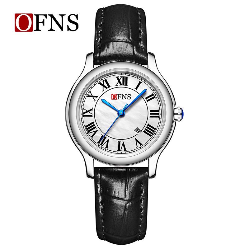 OFNS Retro Women s Roman Numeral Waterproof Calendar Quartz Watch