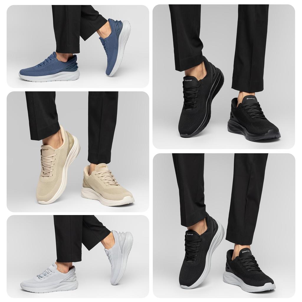 Foxsense Sneakers While Recommended by Physical Walking Running Most Shock Easy to Walk Perfect for Standing Size Men's Lace-Up (Slip-On Standing,