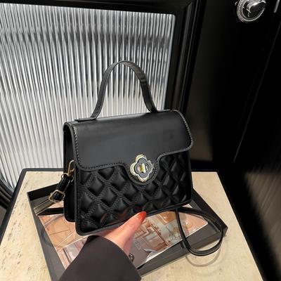 Bolsa pequena feminina bolsa de nicho moda moderna textura estrangeira bolsa de mão versátil bolsa de ombro mensageiro grade de diamante