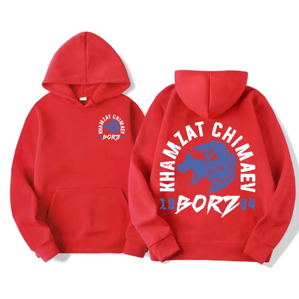 Pánské retro sportovní oblečení Khamzat Chimaev Harajuku s potiskem borz. Neformální streetwear na podzim a zimu