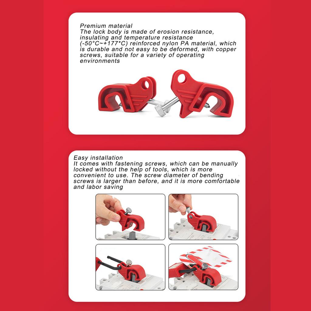 Circuit Breaker Lockout Device Professional Handle Locking Circuit Breaker Safety Lock for Breakdown Maintenance Air Break Switc