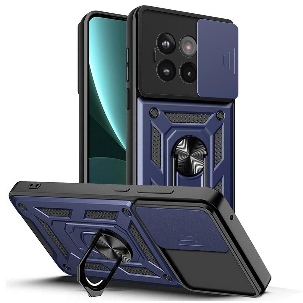 For OnePlus 13R 13 Slide Lens Kamerabeskyttelse Støtsikker panserveske for Oneplus ACE 5 Pro ACE5 3V 3 Pro Magnetisk ringholderdeksel
