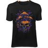 Gothic Halloween Skull - Glowing Mushroom Crown, Spooky Dark Fantasy Art