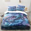 Dragon Bedding Halloween Magic World Gift Twin Bedding Set 3 Piece Comforter Set Bed Duvet Cover Double King Cover
