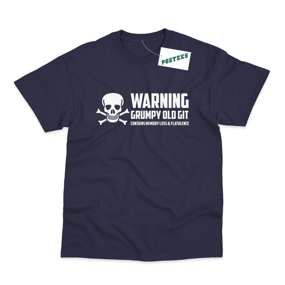 Warning Grumpy Old Git 40th 50th 60th Birthday Fathers Day T-Shirt
