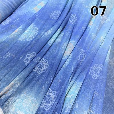 50x150cm Ancient Style Flower Print Tulle Chiffon Fabric DIY Hanfu Stage Dance Dress Costume Sewing Designer Fabric Decor Crafts