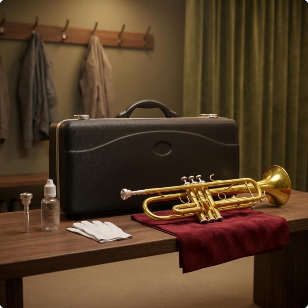 Trumpet Standard with Hard Case and Embouchure Component Gold for