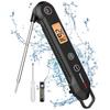 ThermoPro Kochthermometer Digitales Sofortablese-Fleischthermometer Wasserdicht mit Hintergrundbeleuchtung Kalibrierung für Fleisch Tiefküche TP03H Schwarz & Kochen,
