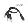 Gold Plateds 3.5mm TRS Stereo Sound Splitter Cable 1 Female to 3 Male Jacks for Multiple Device Connectivitys