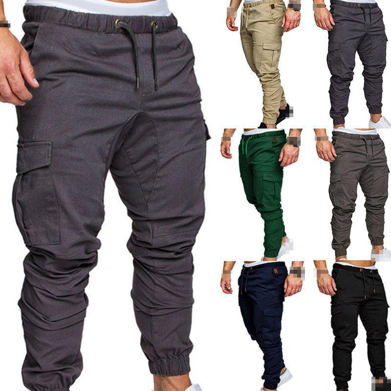 Mens Urban Fashion Slim Fit Zipper Shirring Twill Cargo Jogger Pants In Premium Quality Cotton Blend