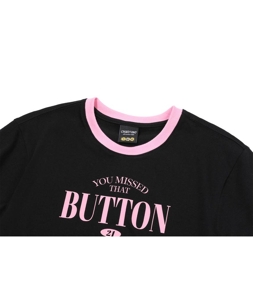 CPGN STUDIO Button Crop Ringer Tea Black