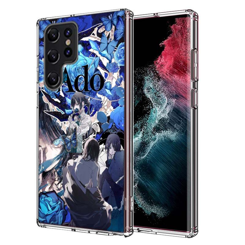 Ado Album Kyogen Capa Phone Case For Samsung S26 Ultra S25 Edge Galaxy S23 S21 S20 S24 FE S22 S10 Plus Cover Clear TPU Shell Coq