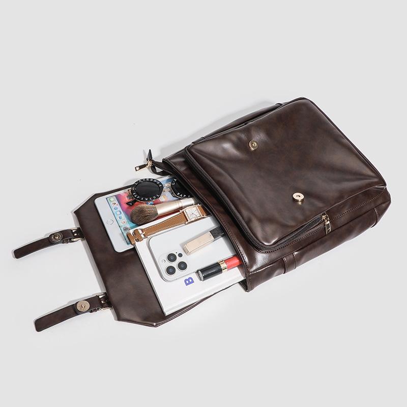 JK Uniform Backpack College Wind Backpack Vintage Soft Leather Women's Bag Casual School Bag