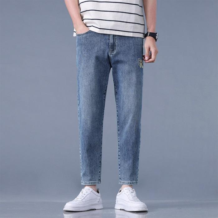 

Новые весенне-летние мужские узкие тонкие брюки с зауженным низом, джинсы в корейском стиле 36