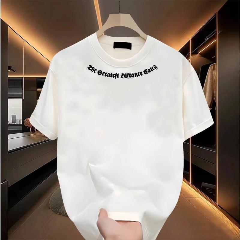 Sommer Menn Kvinner Rund Hals Kortermet Trykk T-skjorte Pustende Sportstopper