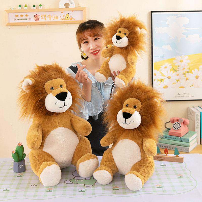 Shy Lion King Plush Toy Children Soothe Sleep Throw Pillow Cute Animal Companion Doll Rag Doll