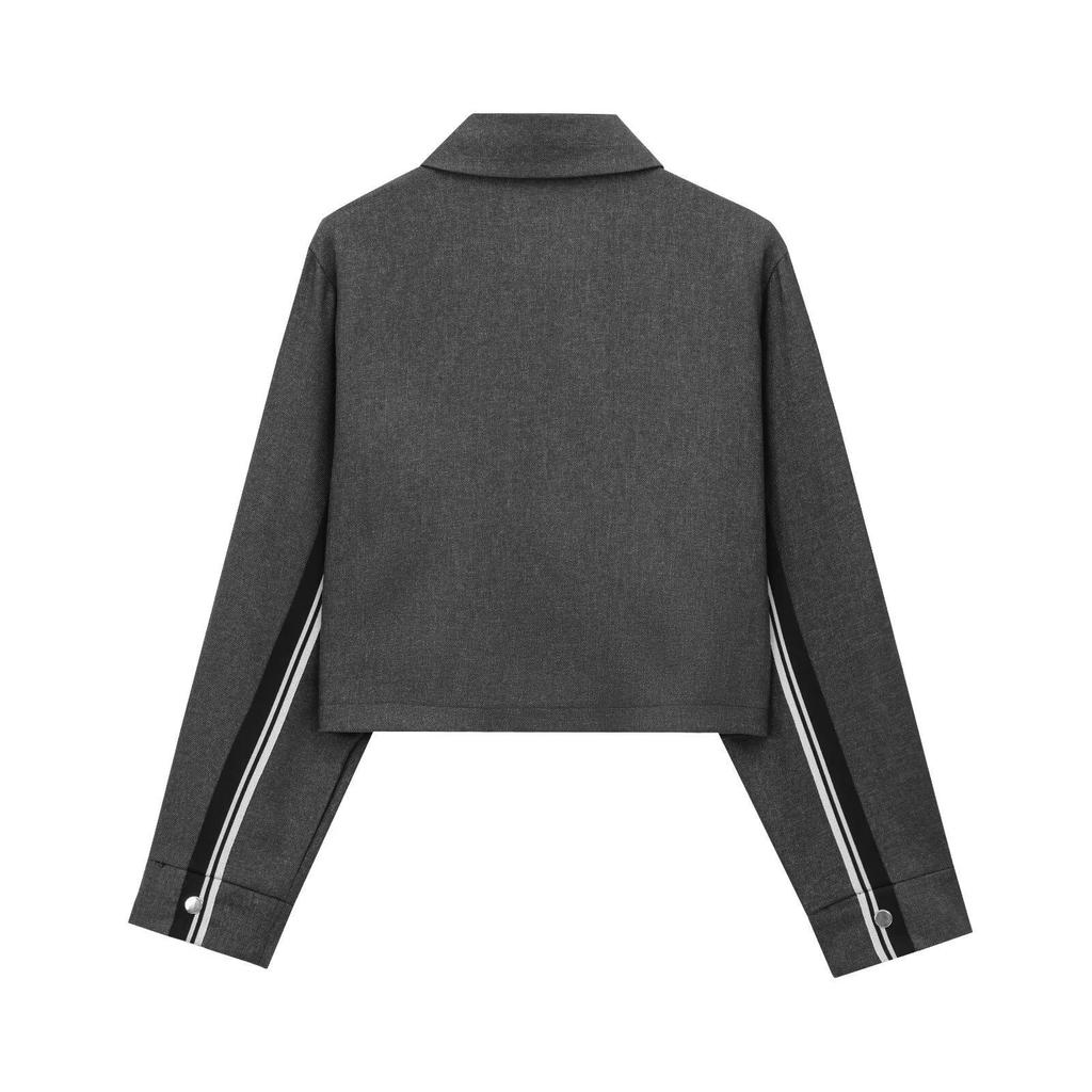 Spring 2025 Women's Commuter Set: Side-Striped Jacket & Wide-Leg Pants