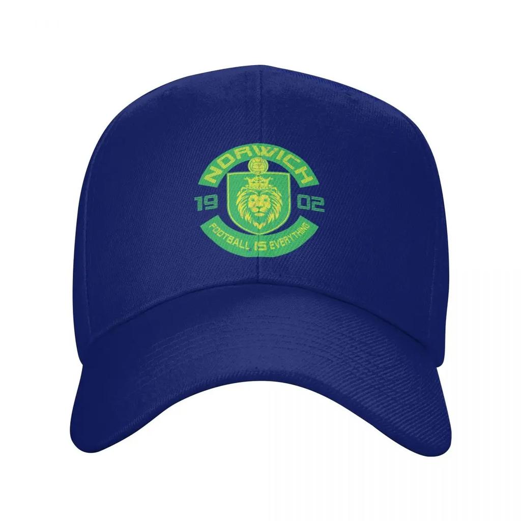 Il Calcio è Tutto Città di Norwich Squadra Cappellino da Baseball Retro Cappello a Cavallo cappellini di lusso Unisex Vintage Tennis Donna