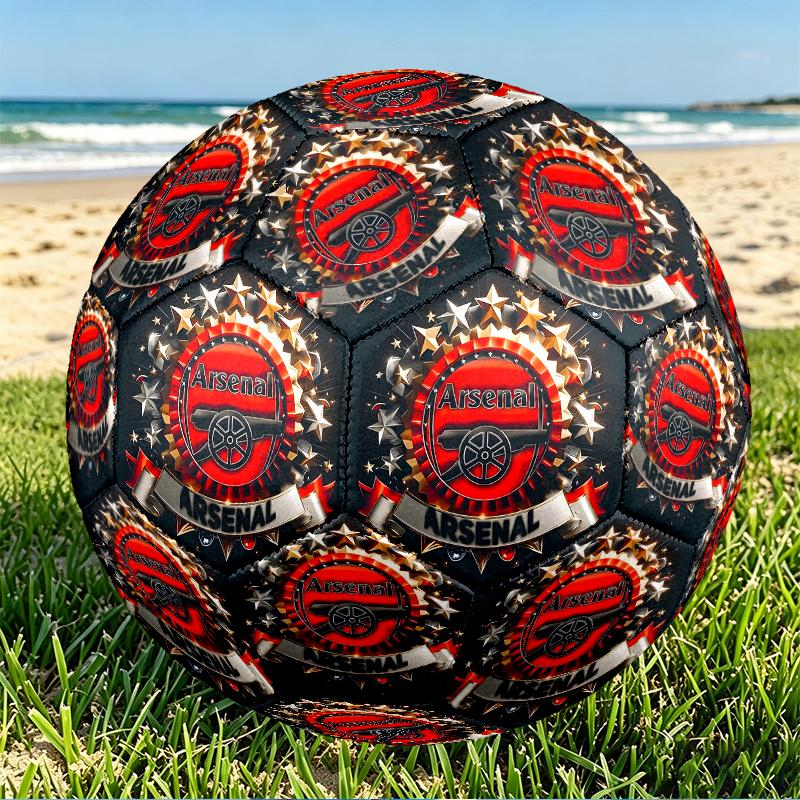 Pallone da Calcio Arsenal F.C. Misura 5, Calcio in PU Resistente all'Usura per Partite, Allenamenti e Pratica Quotidiana, Regalo di Compleanno per Appassionati di Calcio