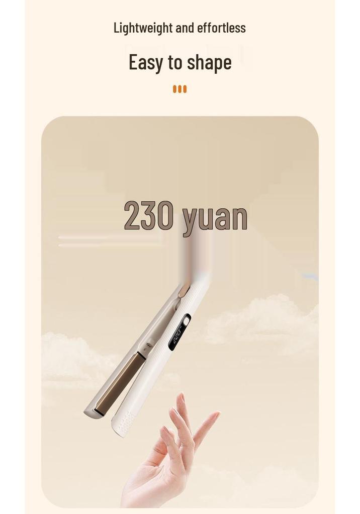 2-in-1 Hair Straightener & Curler: Constant Temperature, No Hair Damage, Perfect for Bangs.
