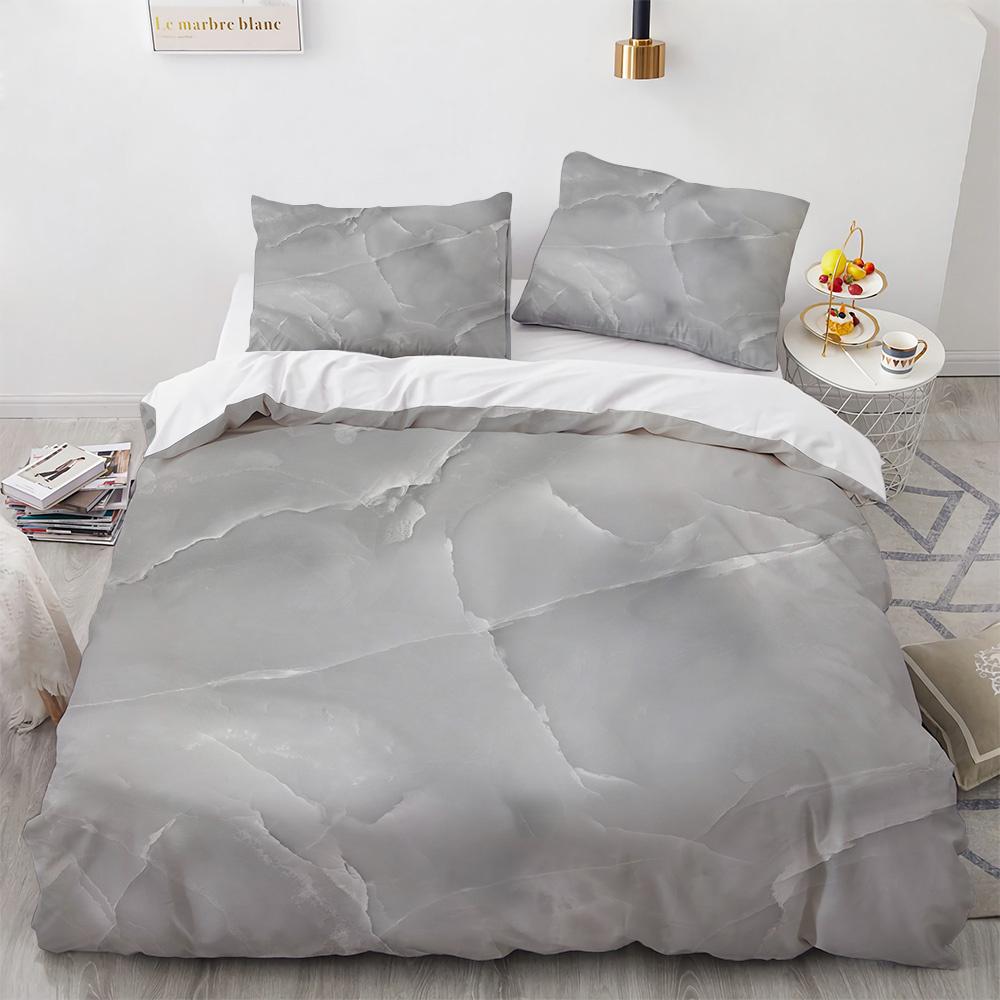 Colourful Marble Bedding Set Purple and Green Marble Duvet Cover Set Men Teens Boy Modern Abstract Art Polyester Comforter Cover