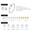 MODIAN D Moissanite Ring 925 Silver Fashion Water Drop Lab Diamond Adjustable Finger Ring For Women Fine Jewelry