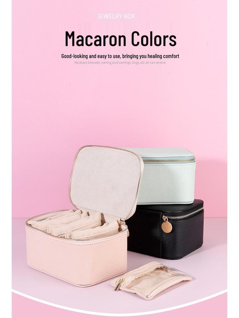 Personalizowane Pudełko na Biżuterię Podróżne z 8-częściowym Organizerem na Kolczyki