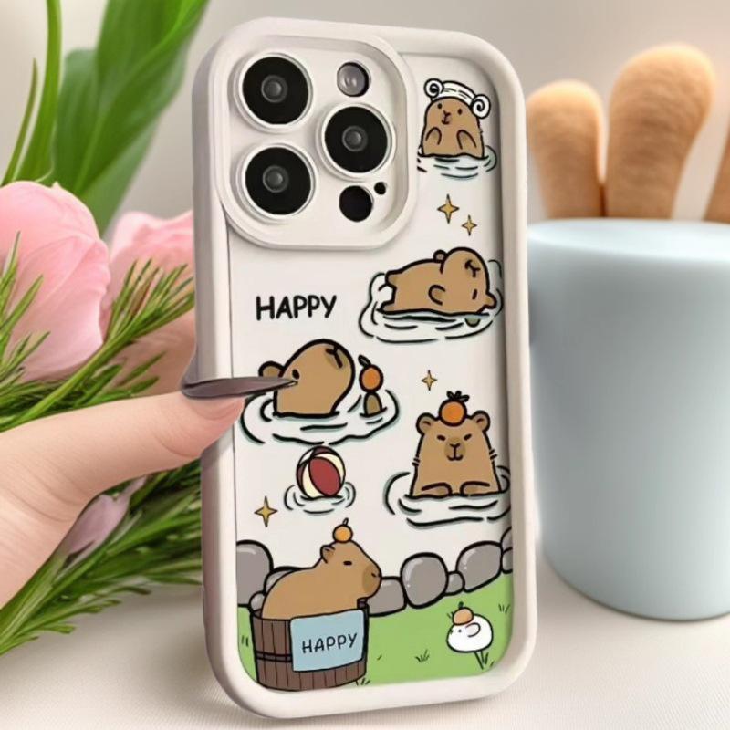 Cute Capybara Apple 17 Promax iPhone Case - iPhone 16 Japan Korea Europe USA Style
