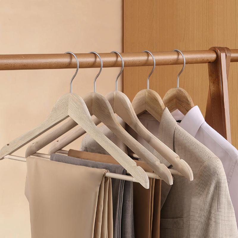 5pcs Natural Camphor Wood Hanger,High-Grade Suit Clothes Hangers with Unpainted Smooth Surface,Durable Storage Organizer Rack