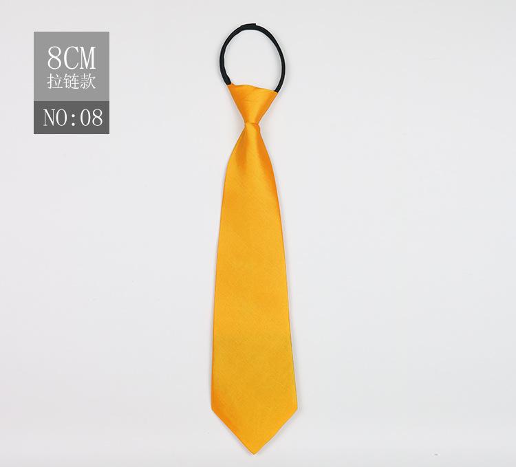Women'S Zipper Tie Solid Color Black Blue Red Dress Professional Uniform Lazy Easy To Pull 8Cm Tie