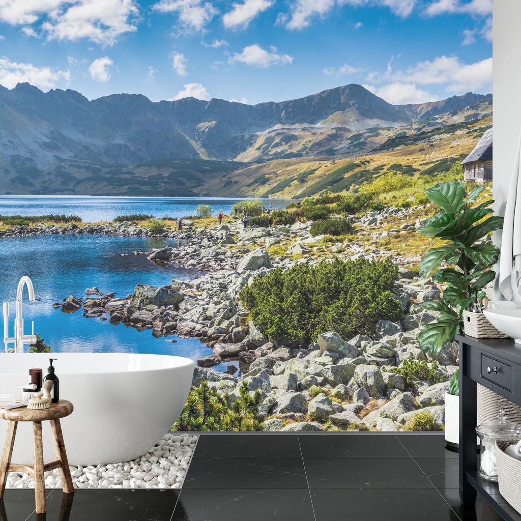 Photomural Mountain Lake In The Valley Structural Vinyl 450x300
