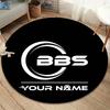 Bbs Gear Logo Vlastní Jméno Kulatý Koberec Kobereček Do Obývacího Pokojí Ložnice Pohovky Herny Dekorace Protiskluzová Podložka