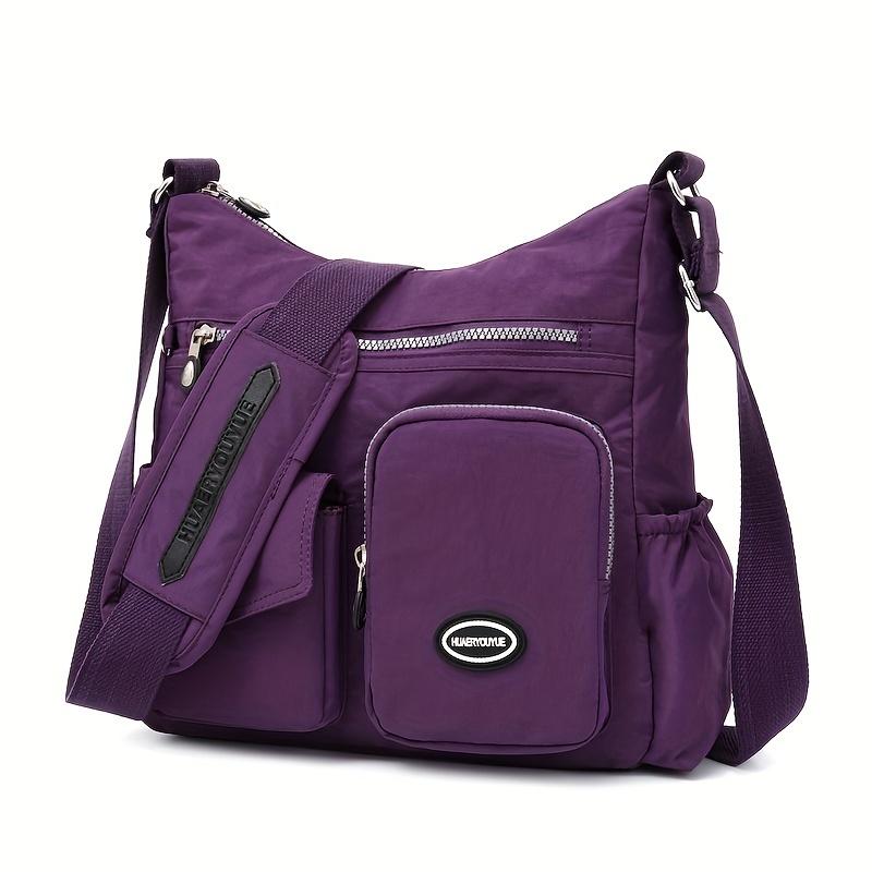 Women's Casual Nylon Crossbody Bag - Water-Resistant, Adjustable Strap, Zip Closure, Foldable Design In Mixed Colors